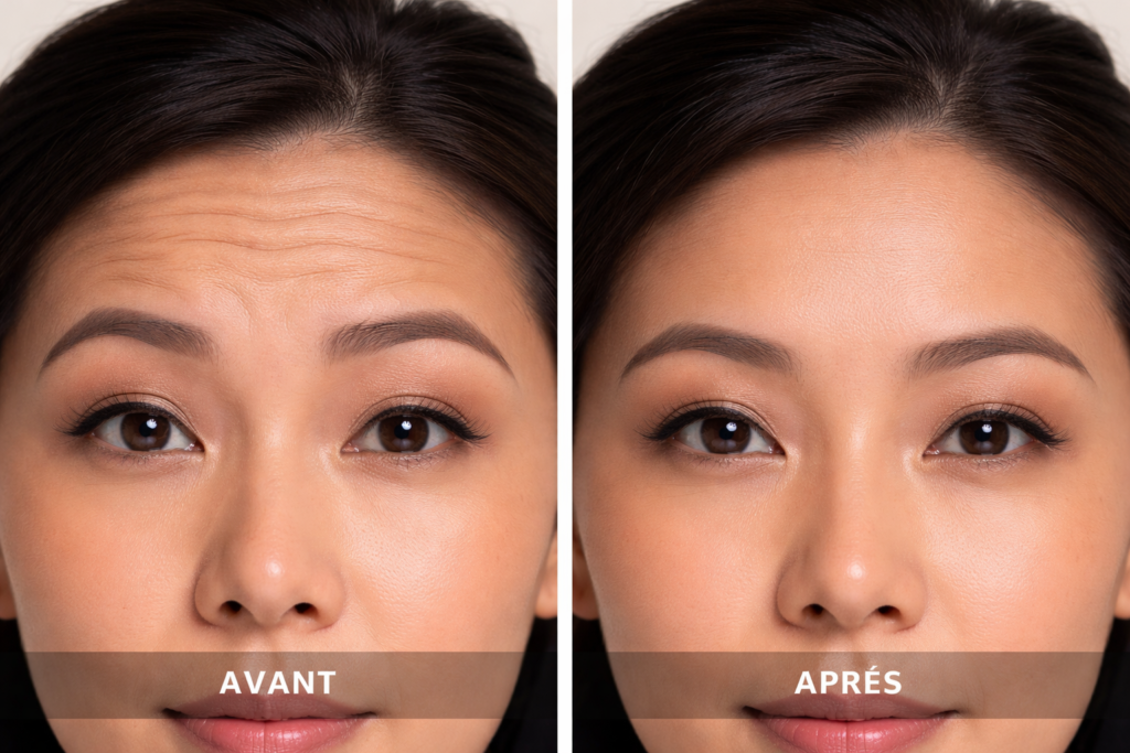 botox front avant apres paris rides horizontales resultat naturel visage