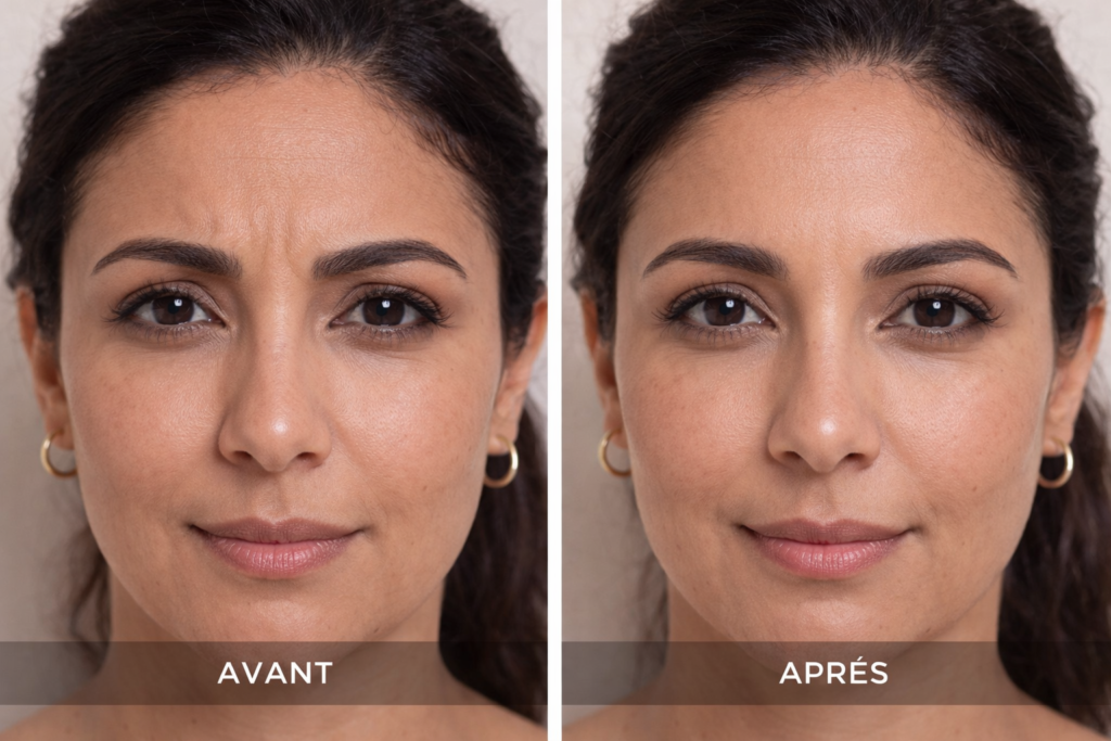 botox leger avant apres paris resultat discret naturel rides visage