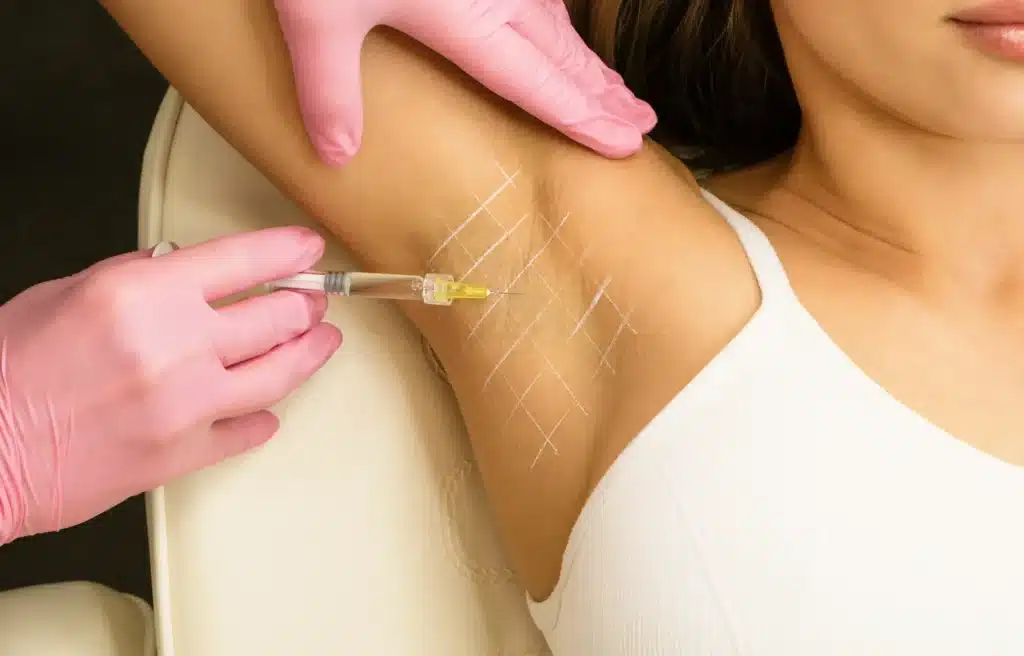 reduction transpiration confort quotidien botox hyperhidrose paris