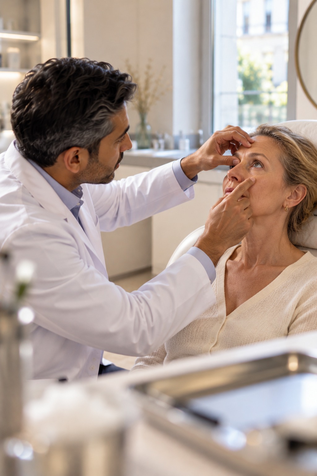 Xanthélasma des paupières : consultation médicale avant traitement